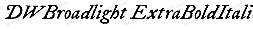 DWBroadlight ExtraBoldItalic字体转换
